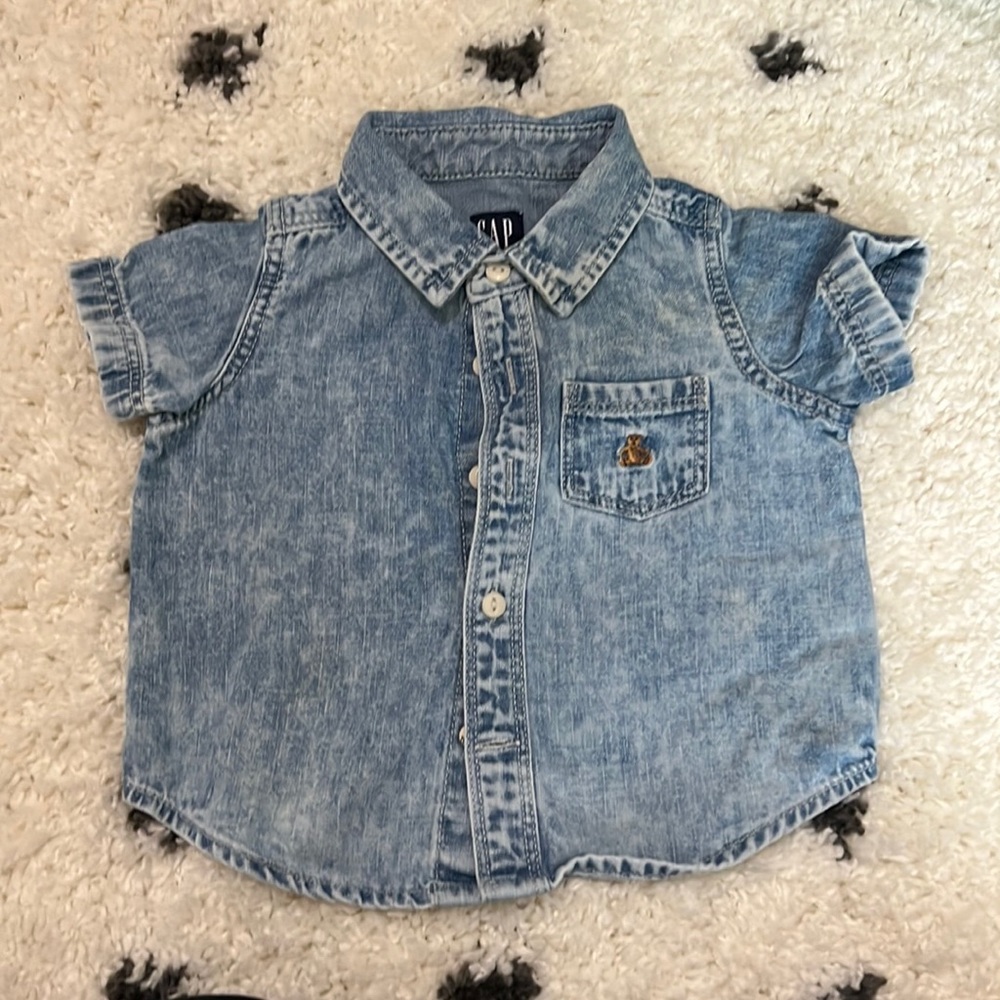 Denim baby button down